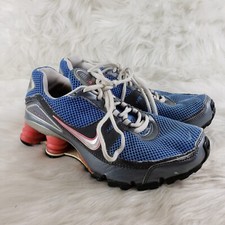 NIKE SHOX 316874 Blue Gray Pink Sneakers Womens Size US 5.5 EUR 36