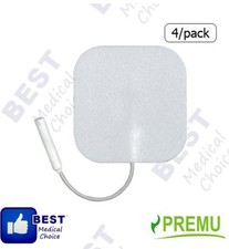 20 ELECTRODE PADS, FOR TENS 3000, 2X2 WHITE CLOTH, WITH MULTY STICK GEL