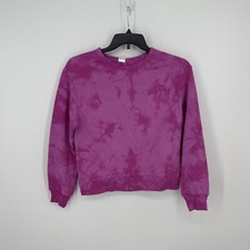 Member's Mark Tie Dye Relaxed Fit Lightweight Sweatshirt Pink Size Small