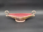 Vintage Hull Art Pottery T10 Console Bowl Pink BLOSSOM FLITE Pattern ca.1955 17”