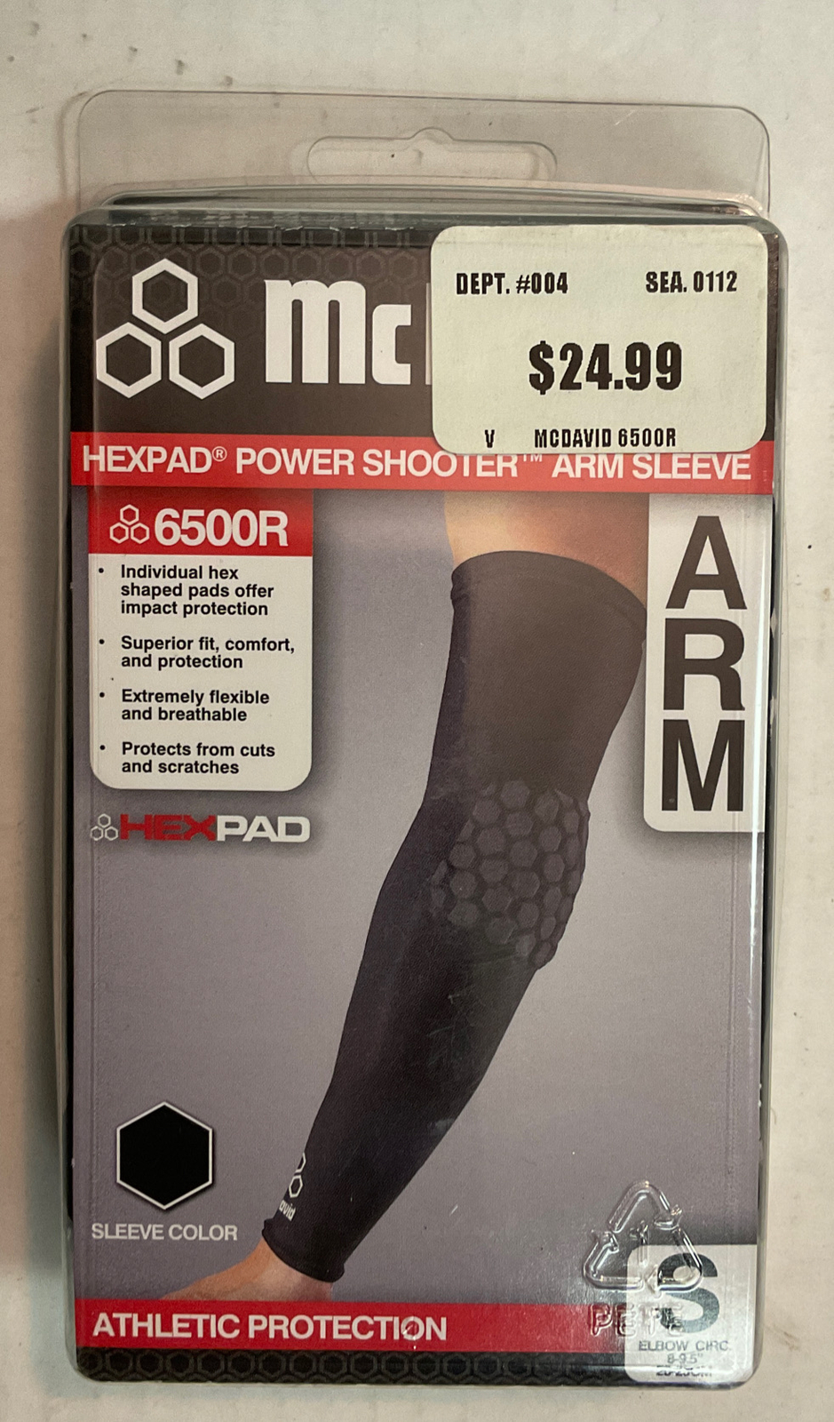 McDavid 6500R Hexpad Shooter Padded Arm Sleeve (Single) eBay