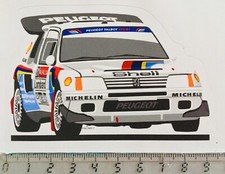 Sticker/Decal, Peugeot 205 Turbo 16 Size B Rallye 1986, Front View