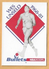 WES UNSELD WASHINGTON BULLETS 1968-1981 #344 NBA HOOPS 1990-91