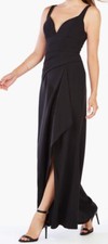 NWT BCBG MAXAZRIA KEANA Draped Crepe Gown Dress BLACK SZ 2-8 338