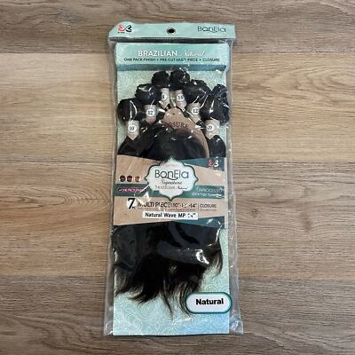 Bobbi Boss BonEla Signature Brazilian Natural Wave Hair 7PC 10 12 14  + Closure