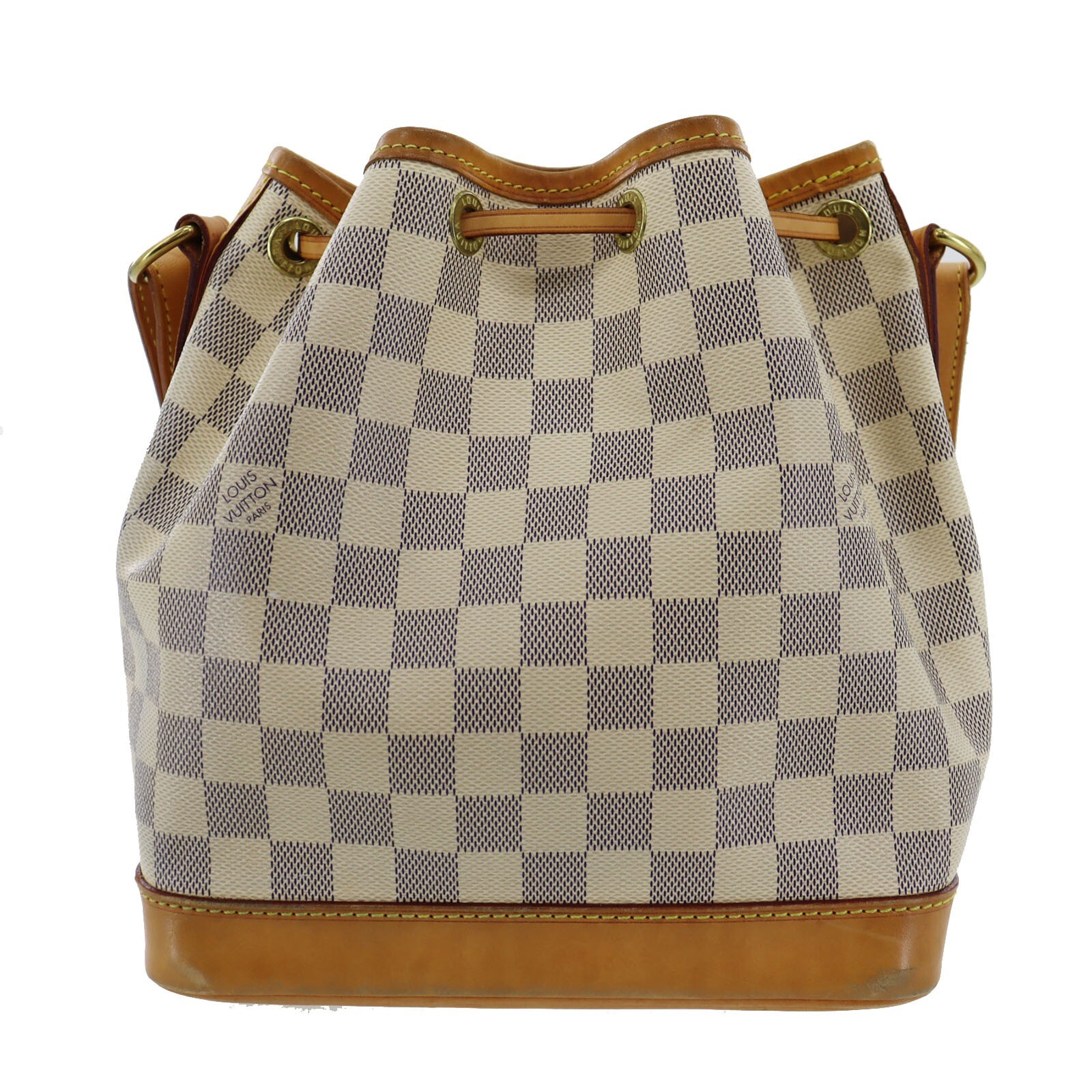 LOUIS VUITTON Large Noe Damier Azur Shoulder Bag Brown