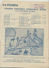 AANNO 1935 CROCIERA PIROSCAFO ROMA - LA STAMPA- PASQUERO ILLUSTRATORE