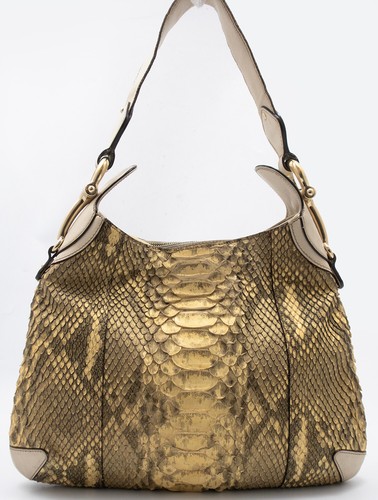 GUCCI HOBO SHOULDER BAG TASCHE SCHULTERTASCHE PYTHON SCHLANGE EXOTIC LEDER LUXUS - Bild 1 von 17