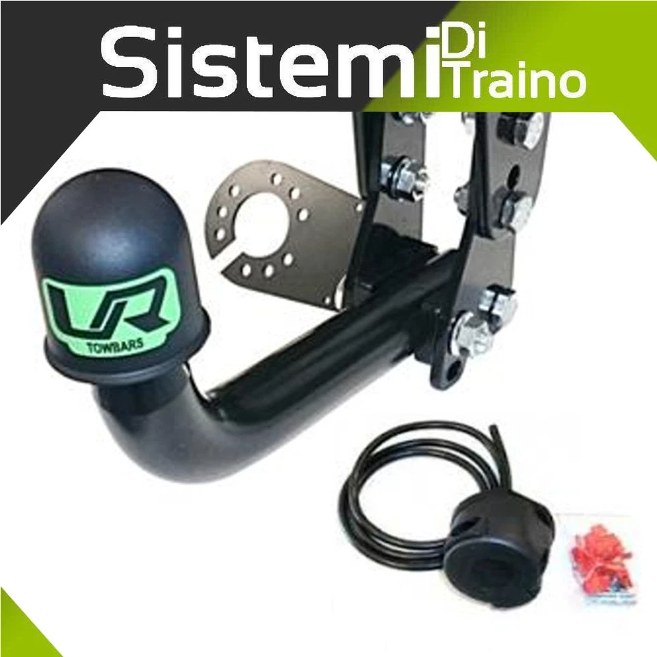 UMBRA RIMORCHI GANCIO TRAINO FISSO PER FIAT PANDA 4X4, IMPIANTO GPL SOTTO PIANALE 82-03 KIT 7P