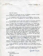 Valentina COMICS ARTIST Guido Crepax autograph, typed letter signed Valentina COMICS ARTIST Guido Crepax autograph, typed letter signed