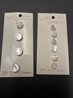 Vintage BGE Originales Pearlescent Round Buttons Set of 4 cards white Japan — photo 3