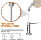 Kitchen Faucet with Sprayer Pull Down Single Handle Sink Mixer Stainless Steel — photo 8