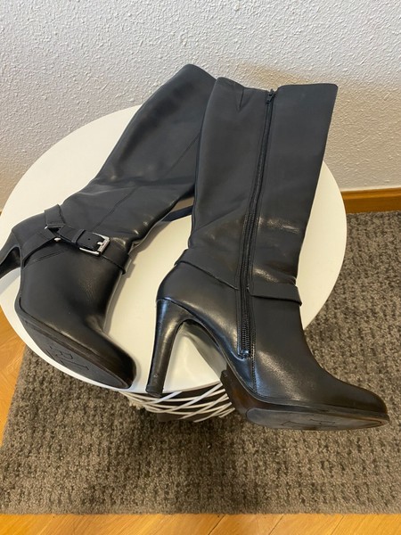 Ralph Lauren Botas de Mujer Cuero Negro Talla 36
