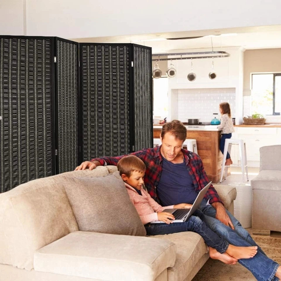 Pantalla De Privacidad Divisor Separador De Habitacion Plegable 4 Paneles NEW US - Image 4 of 4