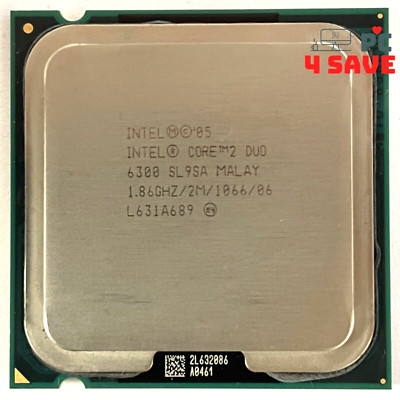 Intel Core 2 Duo E6300 1.87GHz 2-Core LGA775 Desktop CPU SL9SA SL9TA SLA2L SLA5E