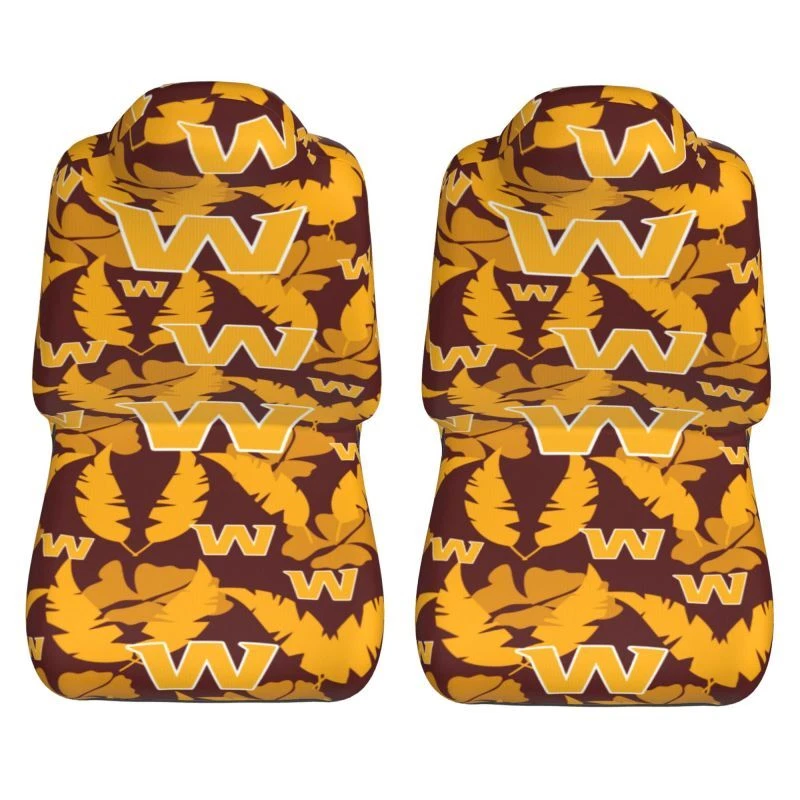 2pcs Washington Redskins Elastic Car Seat Covers Hawaii Style Print Seat Cover