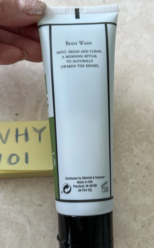 ARCHIPELAGO BOTANICALS Morning Mint Body WASH 3oz/88.7mL TAMANHO LUXO NOVO EM FOLHA - Imagem 4 de 4