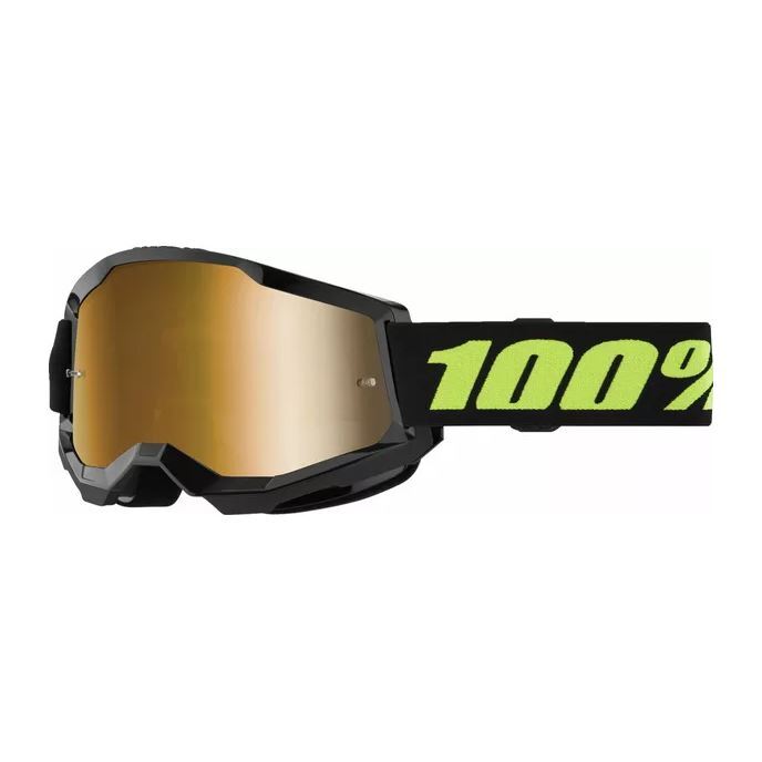 Gafas 100 % MX Strata 2 Solar Eclispe Espejo Dorado MTB Motocross Quad ATV