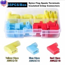 35PCS 22-16 16-14 12-10 AWG 90 Degree Nylon Flag Female Terminals Connector