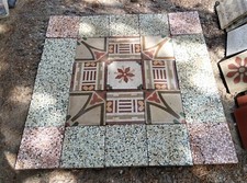 Pannello da 25 mattonelle -riggiole- in  cemento