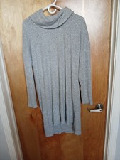 WOMANS RIO & RIAN XL GRAY LOOSE TURTLENECK DRESS OR LONG TUNIC