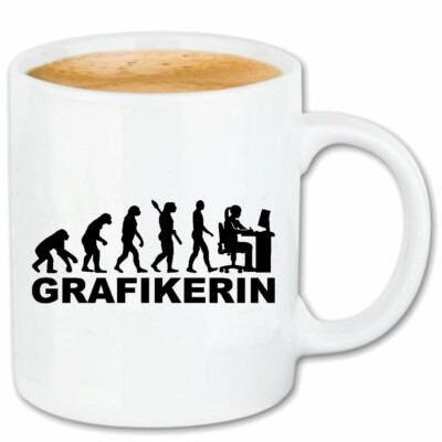 Kaffeetasse GRAFIKERIN - GRAFIKER - GRAFIKDESIGNER - COREL - PROGRAMMIERER
