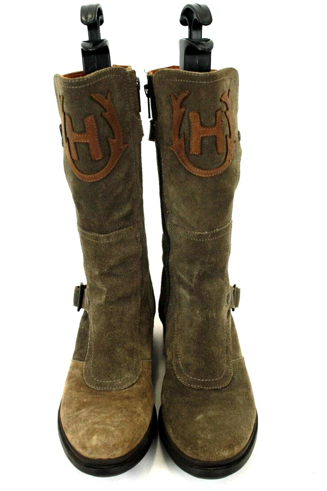 BOTAS CAZADORAS "WILM 1013" MUJER GRIS GAMUZA CUERO CREMALLERA LATERAL BOTAS TALLA 7 EN MUY BUENA CONDICIÓN Foto 2 de 4