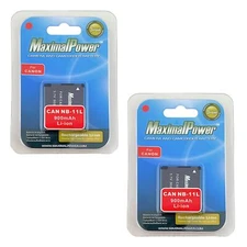 Replace Battery For Canon NB-11L NB-11LH PowerShot A2300 IS A2400 A2500 (2PK)