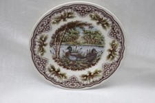ROYAL STAFFORD THANKSGIVING WOODLAND MALLARD DUCKS -- SALAD PLATES - SET OF 4