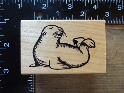 SEAL Mammal Water Rubber Stamp by ASHLEY WOLF KIDSTAMPS