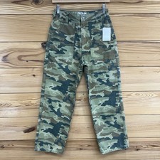 Free People Remy Wide Leg Camo Cargo Pants Utility Style Women's 27 NWT B164