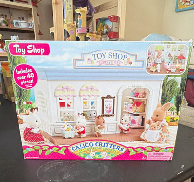 NEW! Calico Critters Toy Shop Playset 1:12 Scale 40+ Pieces White/Pink Age 3+
