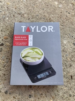 NEW Taylor Digital Glass Top Food Scale Black (up to 11lb)