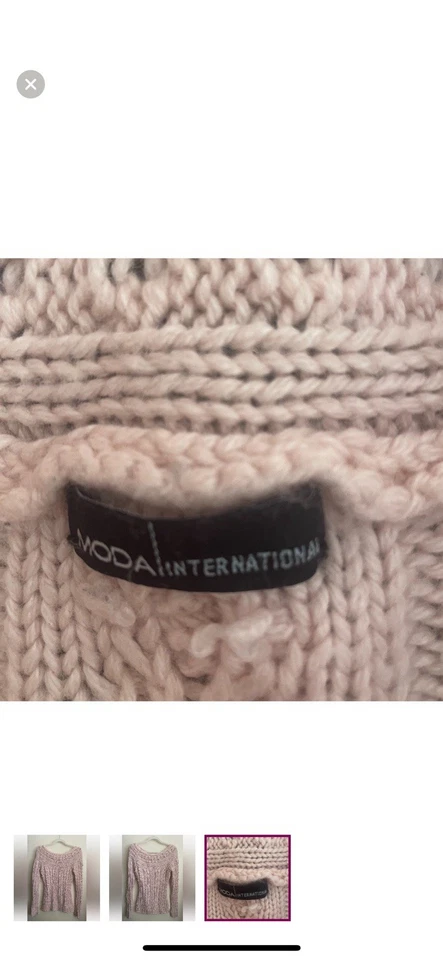 Свитер Moda International розовый с помпонами - Изображение 4 из 4