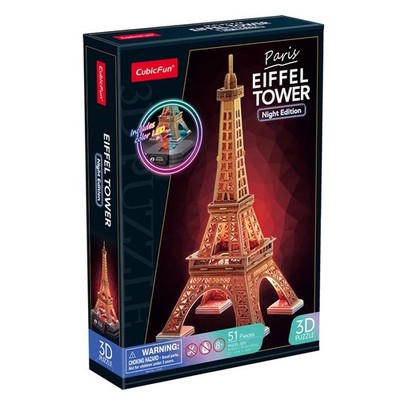 CubicFun - 3D Puzzle Eiffelturm LED, 51 Teile