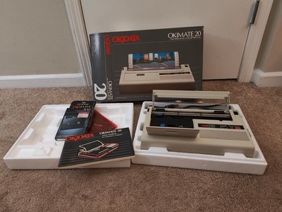 Vintage Okidata Okimate 20 Dot Matrix Printer w/ Original Packaging, Ink Ribbons
