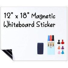 HAMIGAR Magnetic Whiteboard Contact Paper Dry Erase White Board Sticker for W...