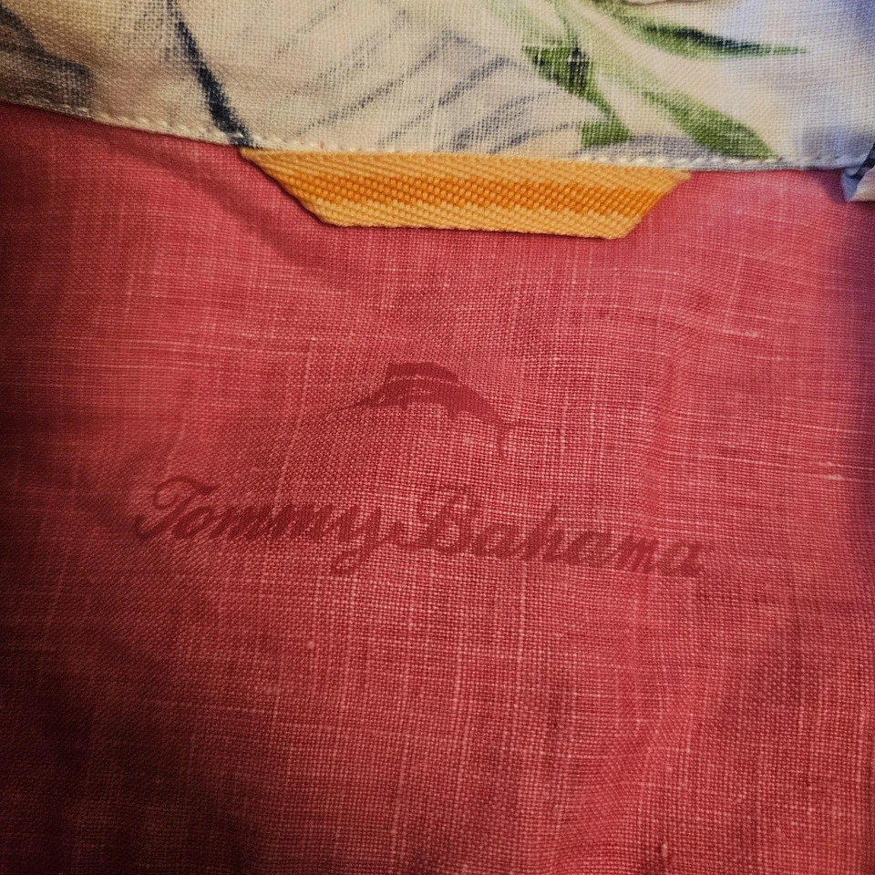 Tommy Bahama Shirt Mens 3XL Big Red Short Sleeve Button Front Camp Pocket Beach - Image 4 of 4