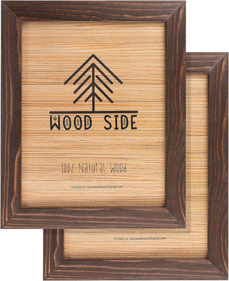 Rustic Wooden Picture Frame 4x6 Inch - Set of 2-100% Natural Eco Barn Wood with 