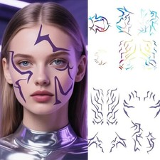 for Demon Hunters Cosplay Makeup Face Stickers Temporary Tattoos Women D2P TYO