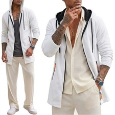 New Men's Sport Hoodie Sweatcoat Long Sleeve Zipper Sweatshirt Autumn
