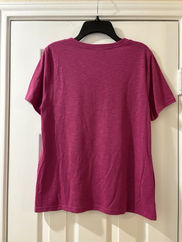 Breckenridge women Vintage T Shirt Top size PM Petite Medium Pink Bead Embellish - Picture 2 of 6