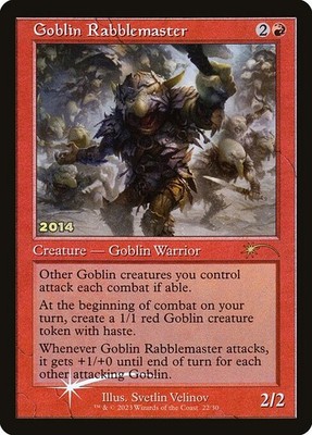 [MTG] Goblin Rabblemaster (Foil) (Retro Frame) (022) (P30A) NM