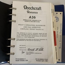 Beechcraft Bonanza A36 Pilot's Operating Manual, sn E-927 thru E-2110 Beechcraft Bonanza A36 Pilot's Operating Manual, sn E-927 thru E-2110