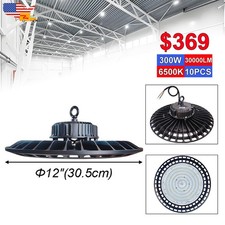 10Pack High Bay Warehouse Led Lights 30000Lm Garage GYM Industrial Ceiling Light