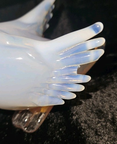 Vintage Murano Vaseline Glass 1960s Swan "AS IS" - Picture 5 of 9