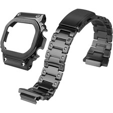 Hjhyul Dw-5600 Mod Kit Stainless Steel Case Solid Metal Strap Bracelet For 5600