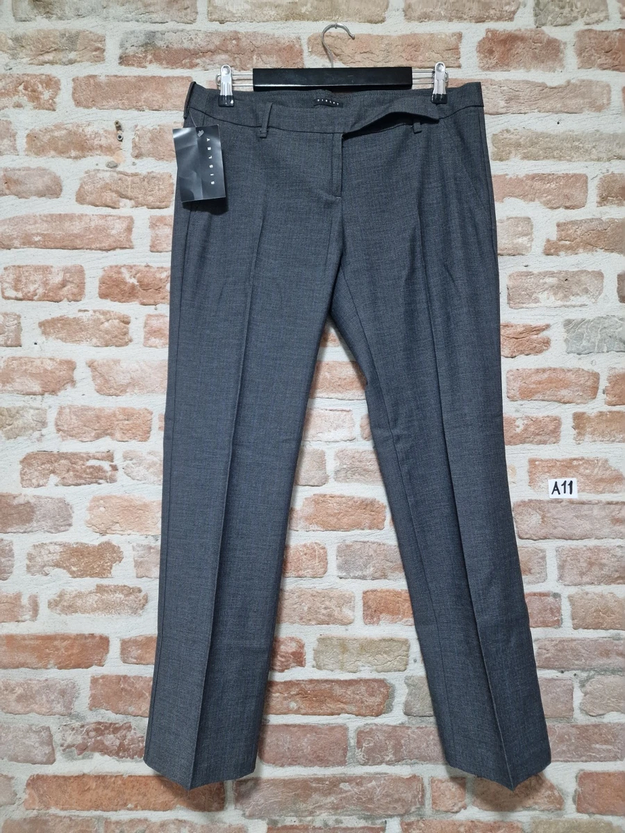 Pantalon Pennypull Gris Gessato Rouge - Taille 44 - Neuf Sans étiquettes - Coupe Large