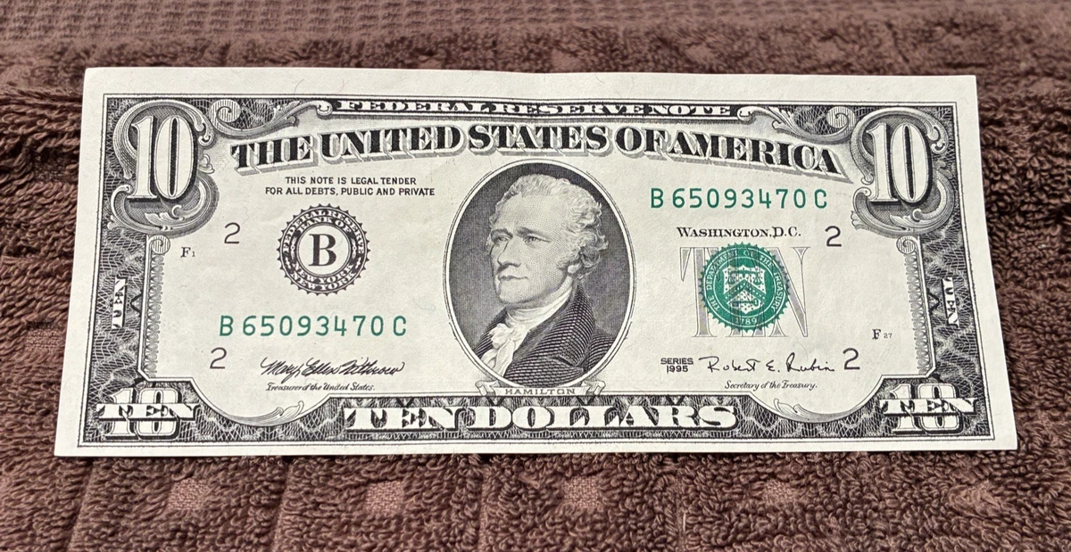 $10 1995 US Small Size Paper Money Notes Just Listed 2026