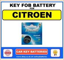 Key Fob Battery Citroen C5 Aircross SUV 2017-Present & C5X  2022-2025 CR2032